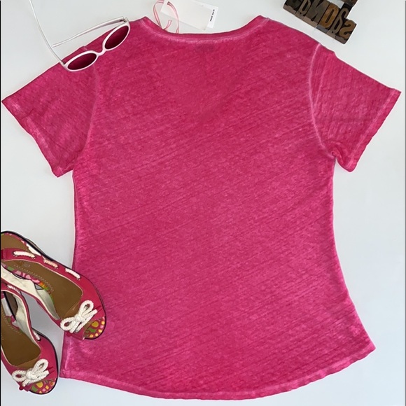🆕🐳VINEYARD VINES Women s ‘Casual Knits’ S/S Tee in Rhododendron - Picture 4 of 10